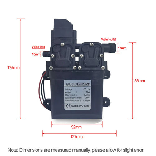 12V High Pressure Diaphragm Water Pump