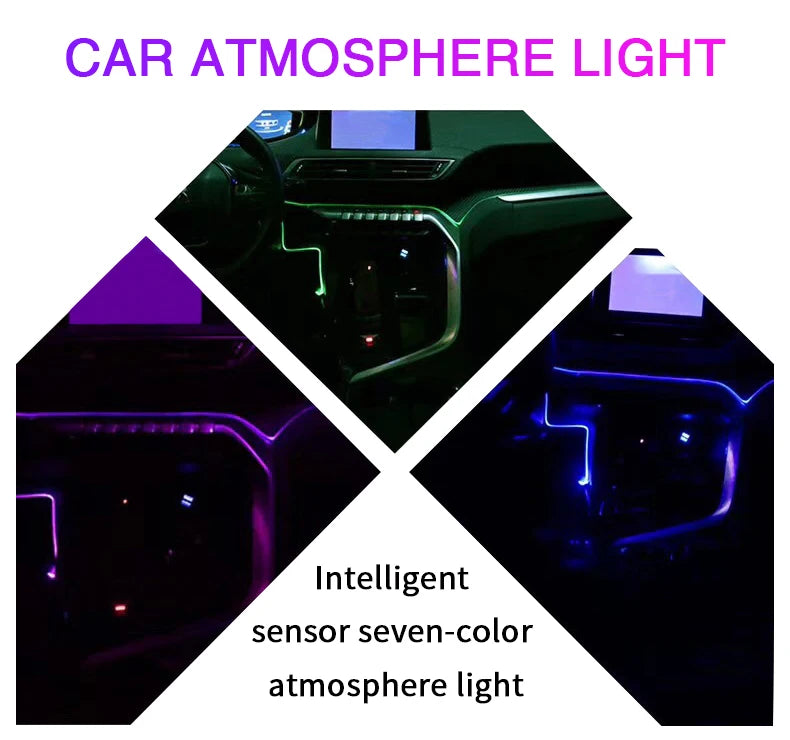 6in1 RGB Fiber Optic Car Ambient Light 8M
