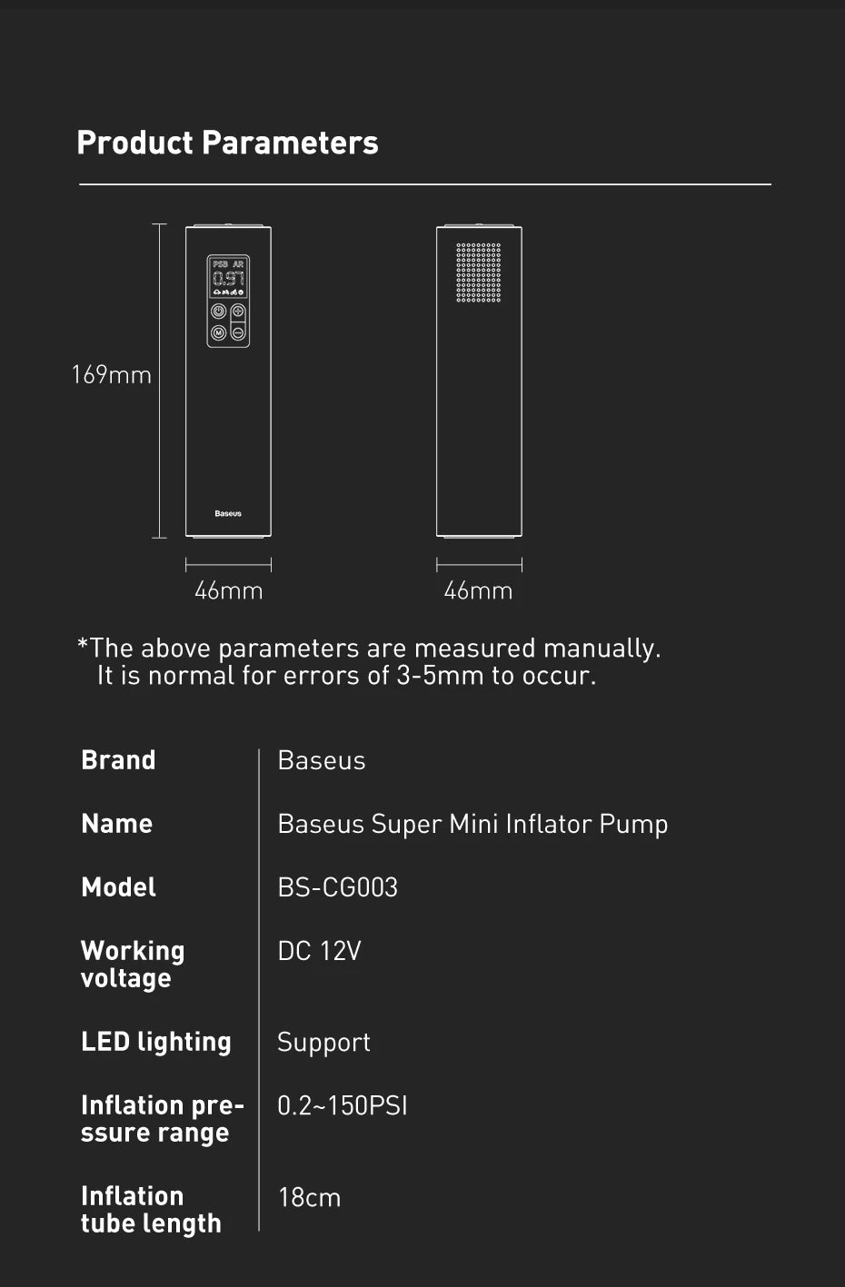 Baseus 12V Tire Inflator