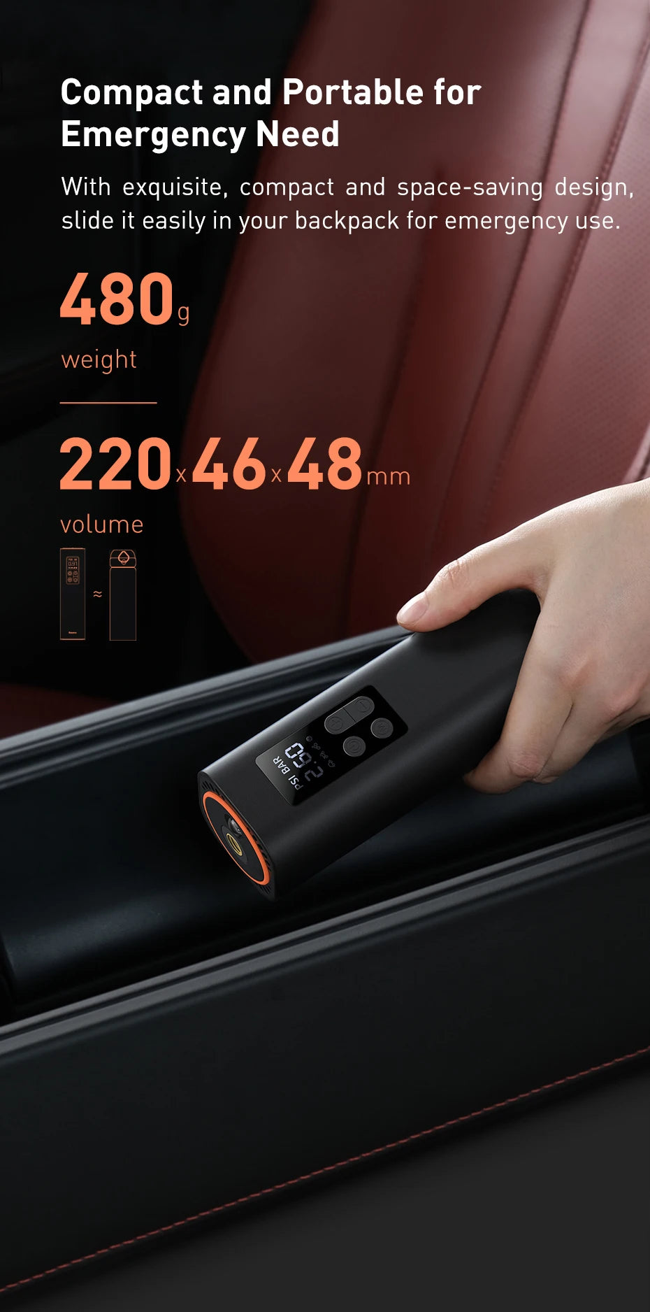 Smart 12V Tire Inflator Pump