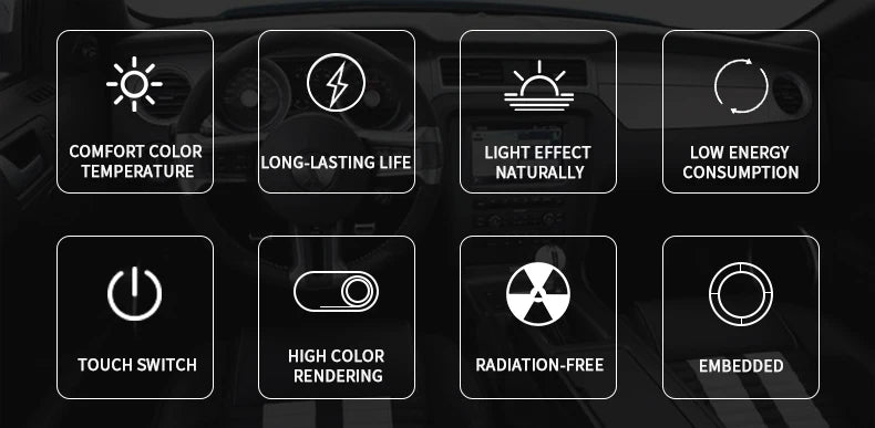 6in1 RGB Fiber Optic Car Ambient Light 8M