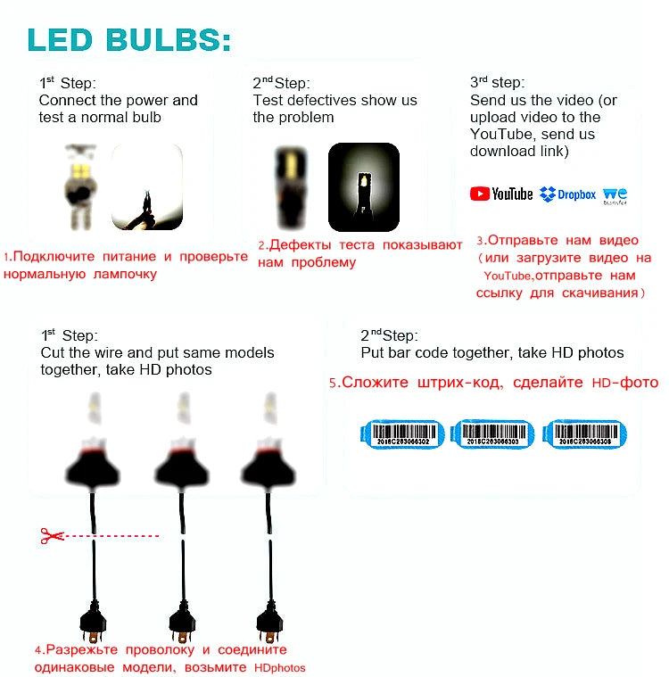طقم مصابيح أمامية F3 LED بقوة 90 واط بتقنية Canbus