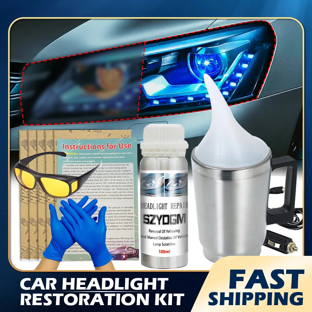 Car Headlight Restoration Kit