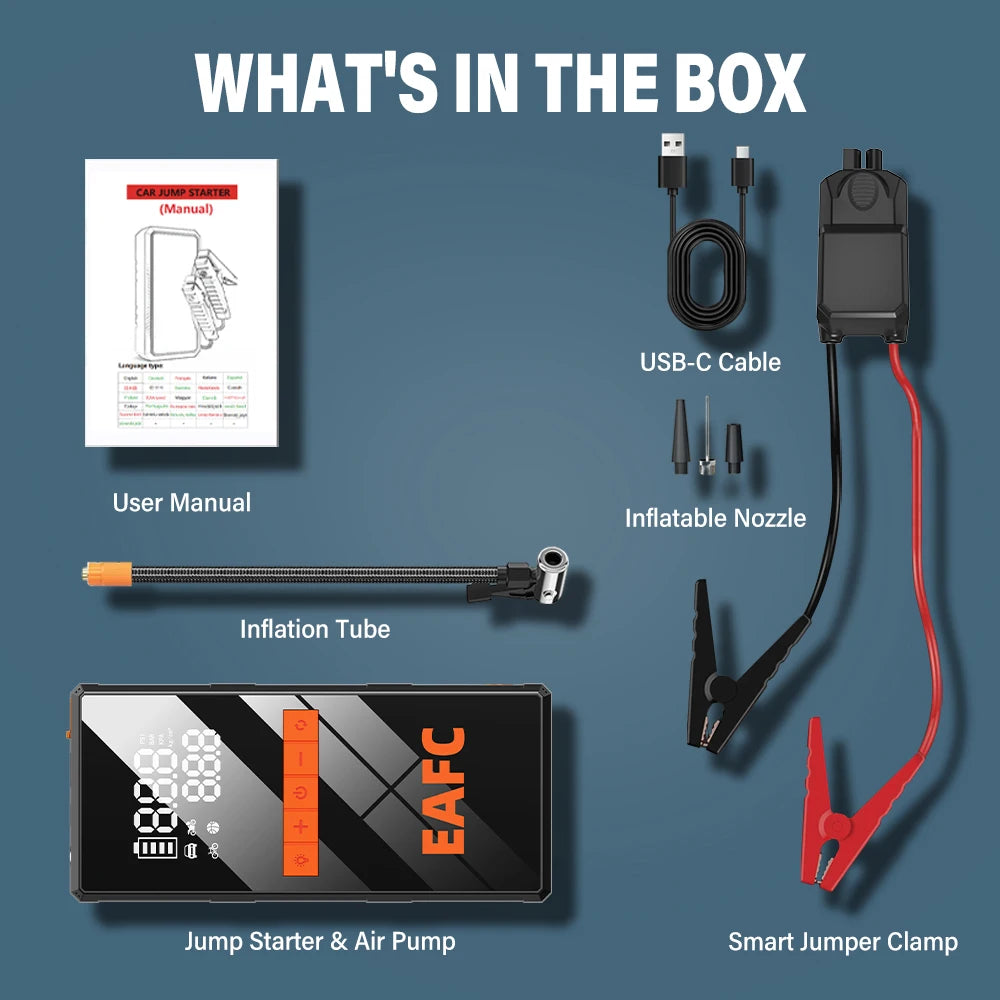 4-in-1 Car Jump Starter & Air Compressor