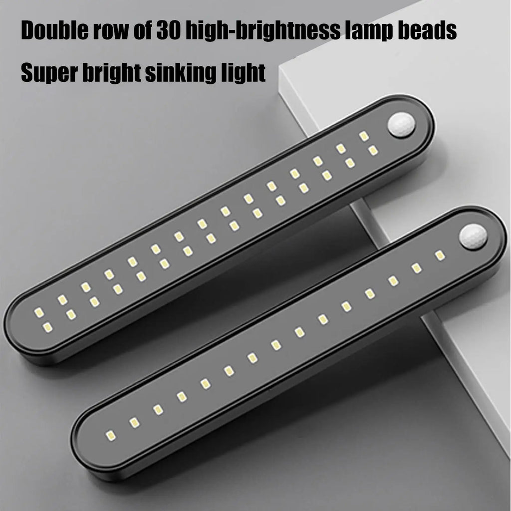 مصباح LED أوتوماتيكي بمستشعر حركة قابل لإعادة الشحن عبر USB