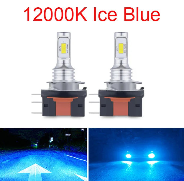H15/H11B مصباح أمامي LED 30000 لومن (قطعتان)
