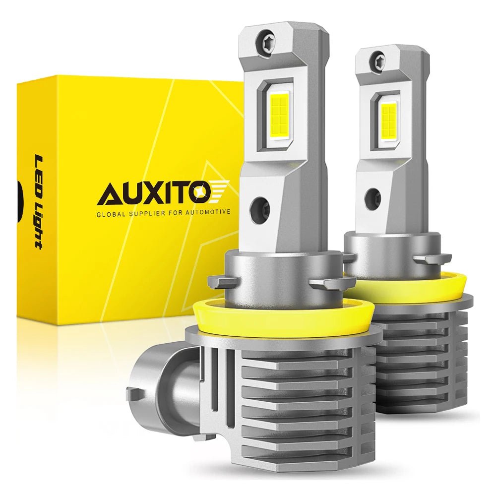مصباح أمامي LED من AUXITO طراز M6 H11 بتقنية Canbus