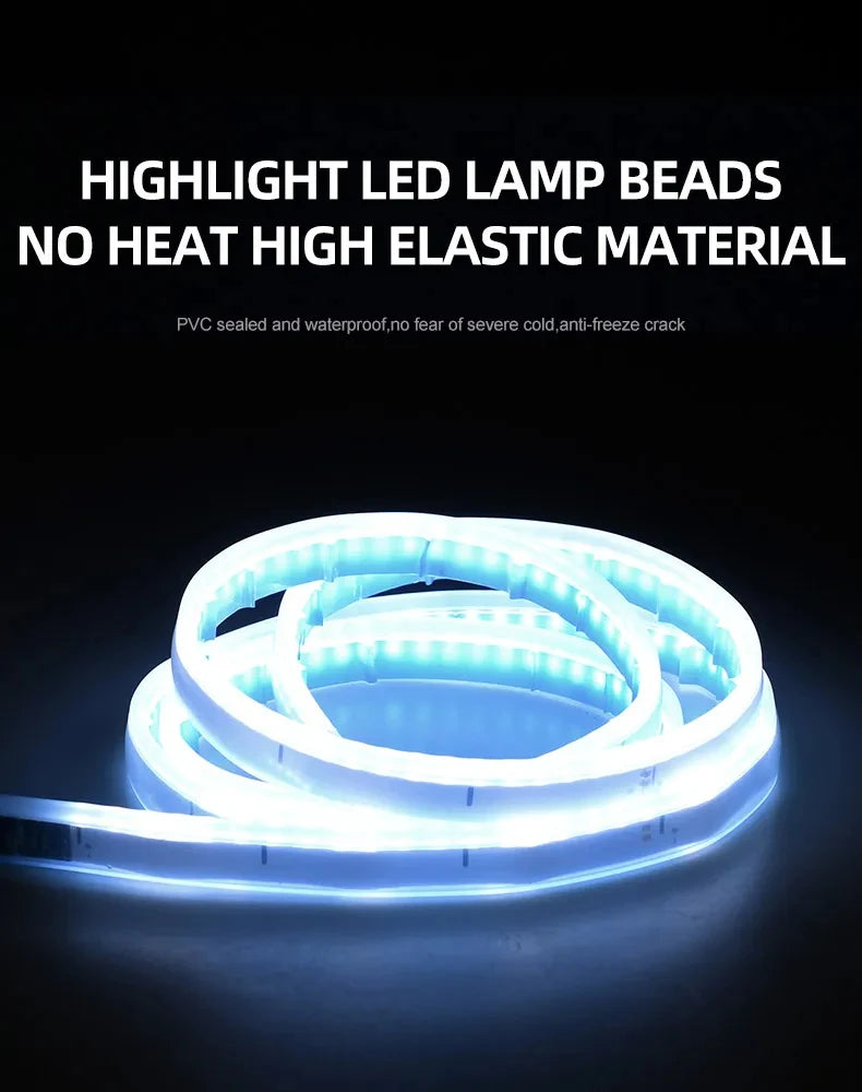 شريط إضاءة LED للنهار 12 فولت بإشارة انعطاف متدفقة