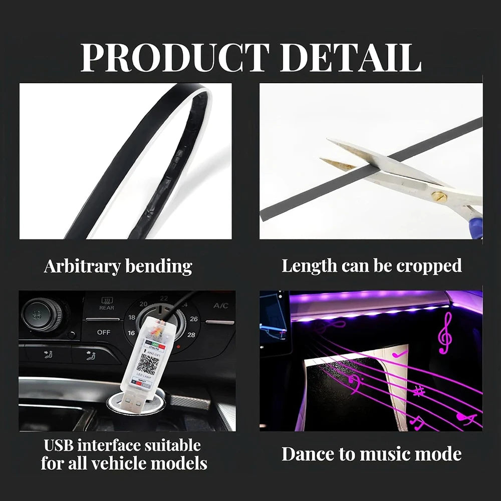 RGB Car Interior LED Strip Dreamcolor APP