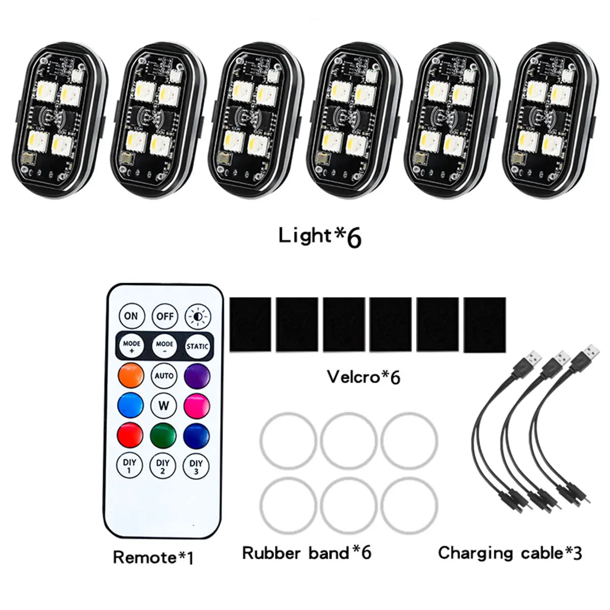مجموعة إضاءة تحذير لاسلكية ستروب LED