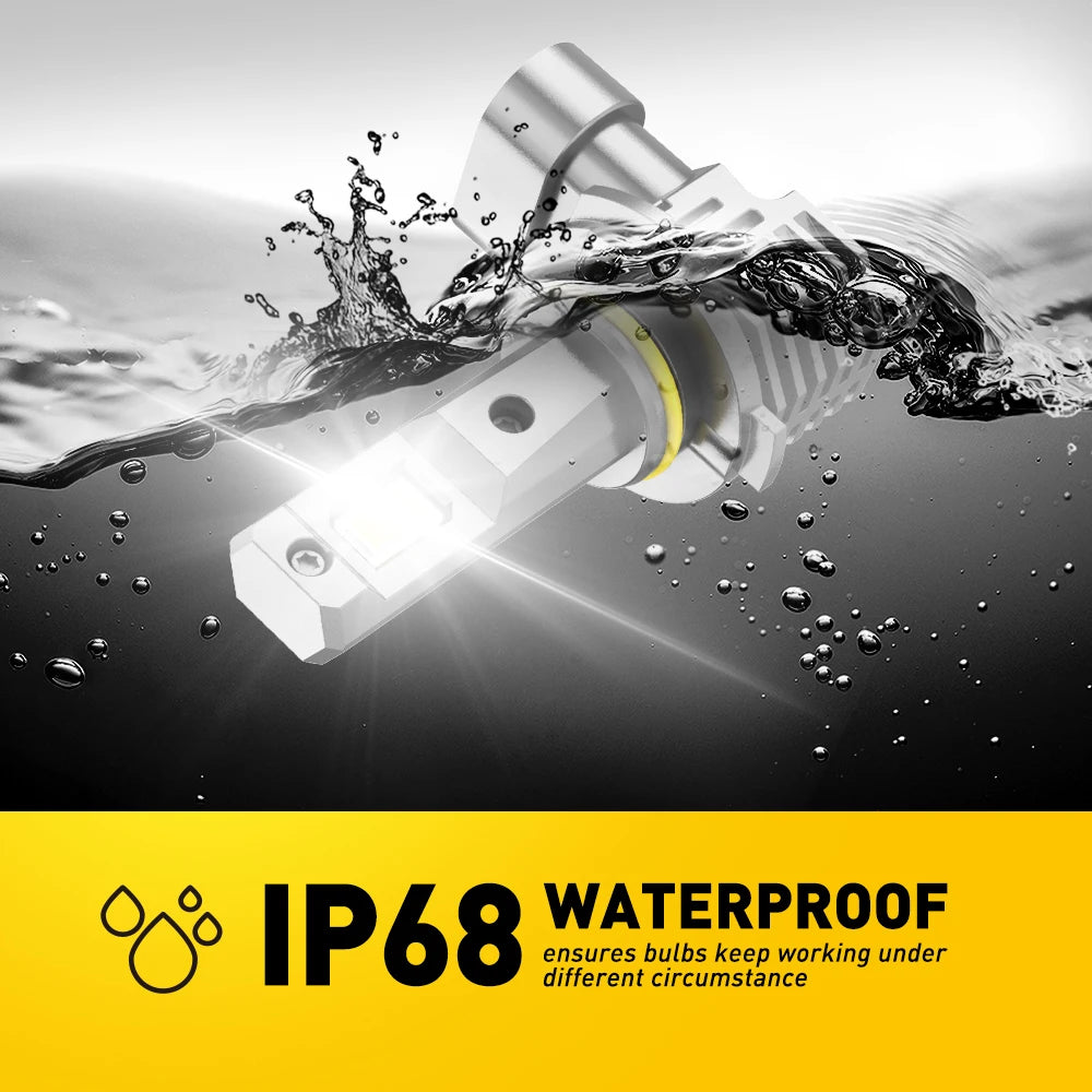 كشافات AUXITO LED بدون مروحة H4/H11