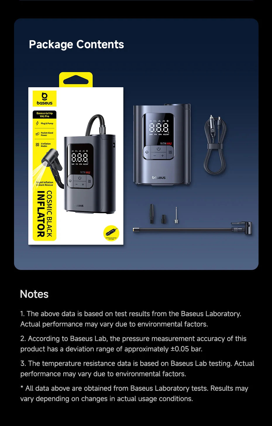 Baseus VA1 Pro/Max Air Compressor