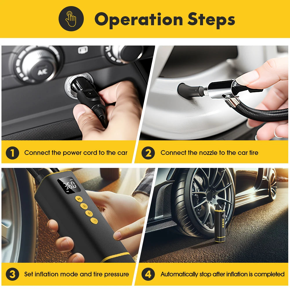 CARSUN Mini Tire Inflator Pump