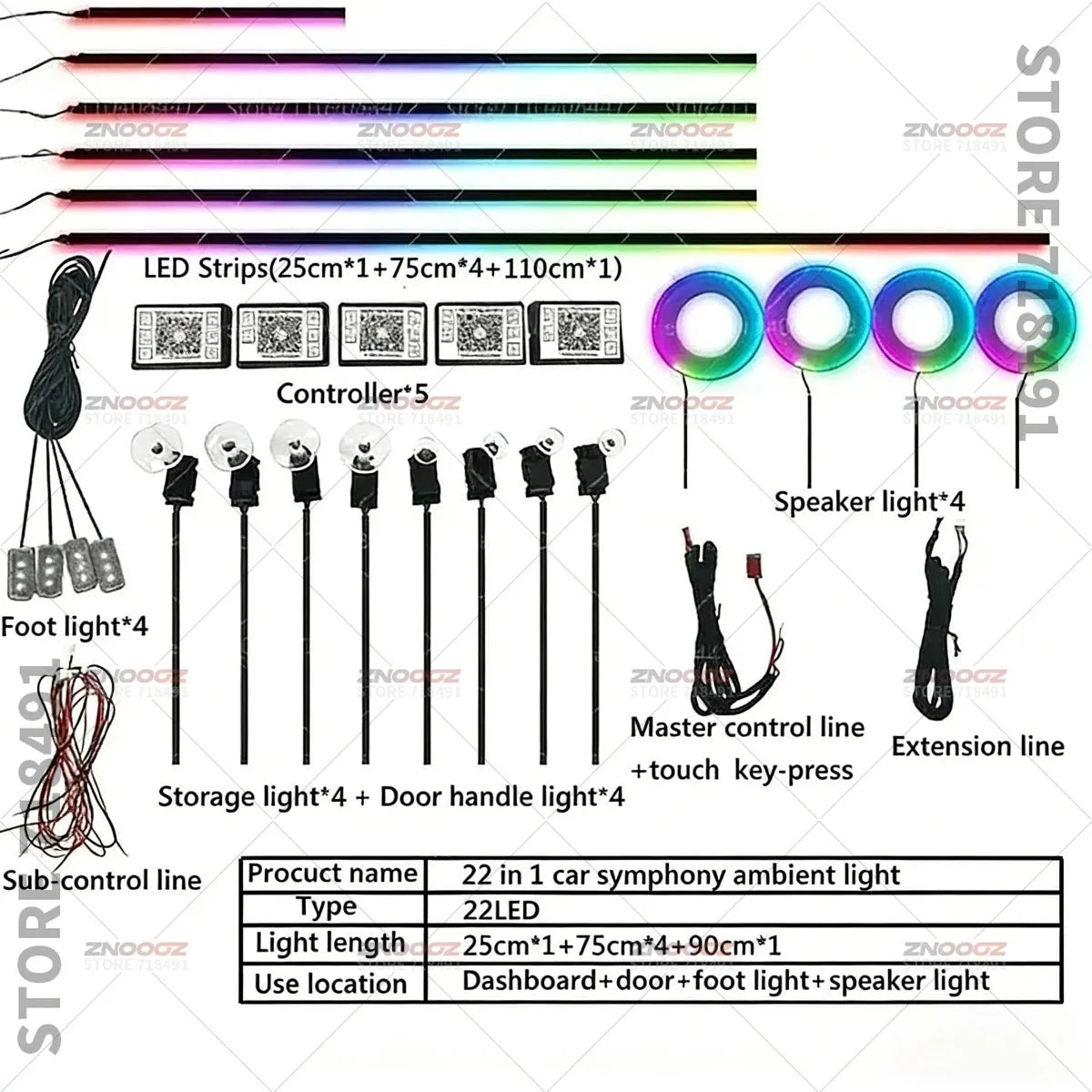 MG HS 22in1 RGB Ambient Light Kit