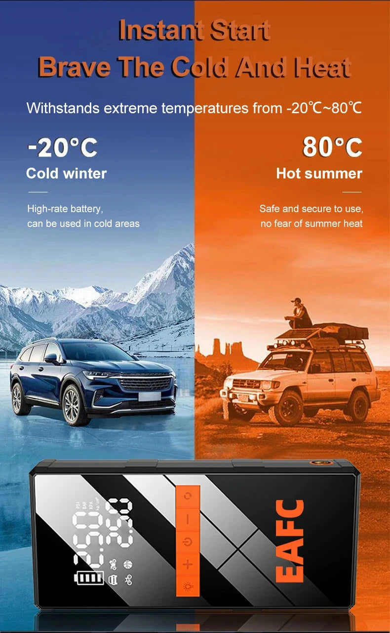 4-in-1 Car Jump Starter & Air Compressor