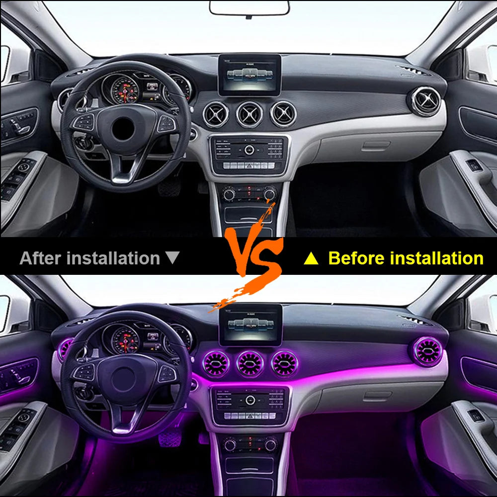 Mercedes Ambient Air Vent LED 64 Colors