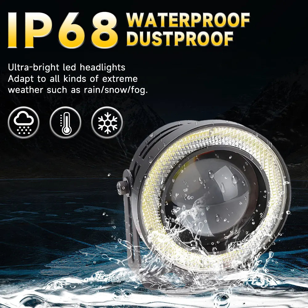 30W LED DRL Fog Light Angel Eye 12V