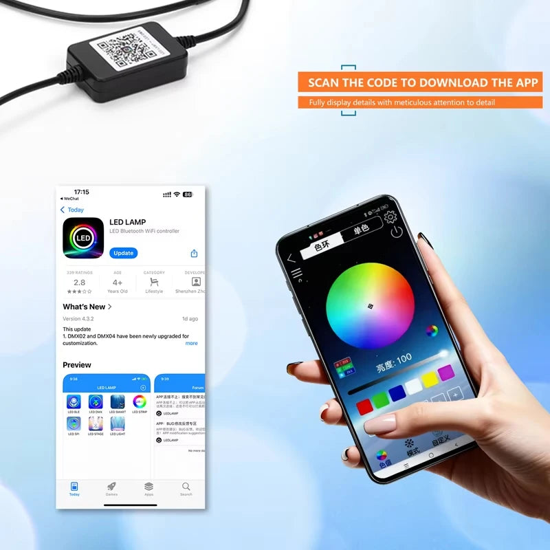 حلقة هالة مصابيح تحديد المواقع الأمامية LED RGB مقاس 3 بوصات