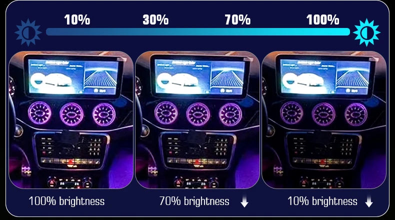 Mercedes Ambient Air Vent LED 64 Colors