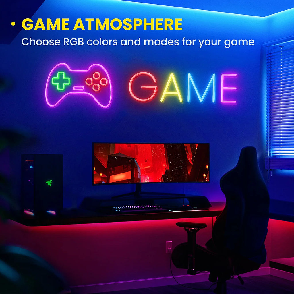 مصباح حبل نيون RGB LED للتحكم عن بعد بالتطبيق