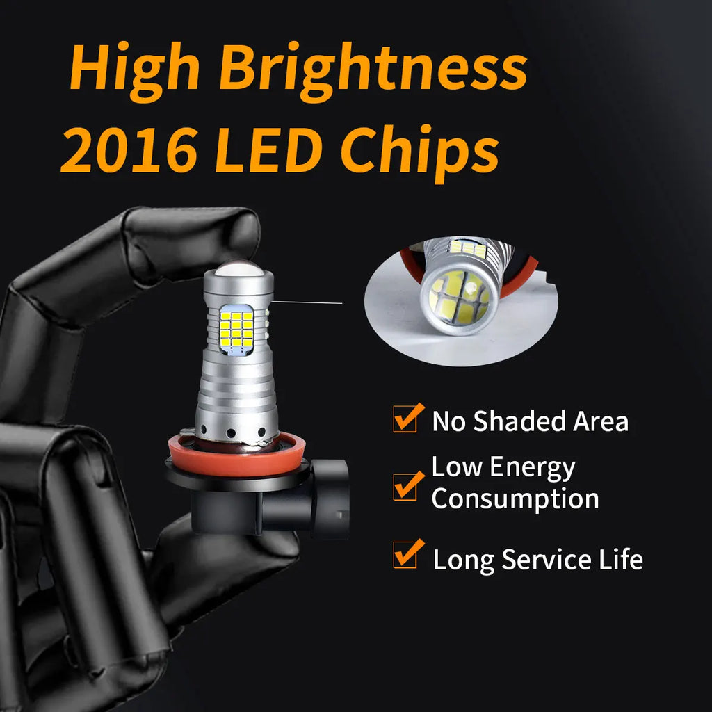 H11 عدسة ضوء الضباب LED 6000K