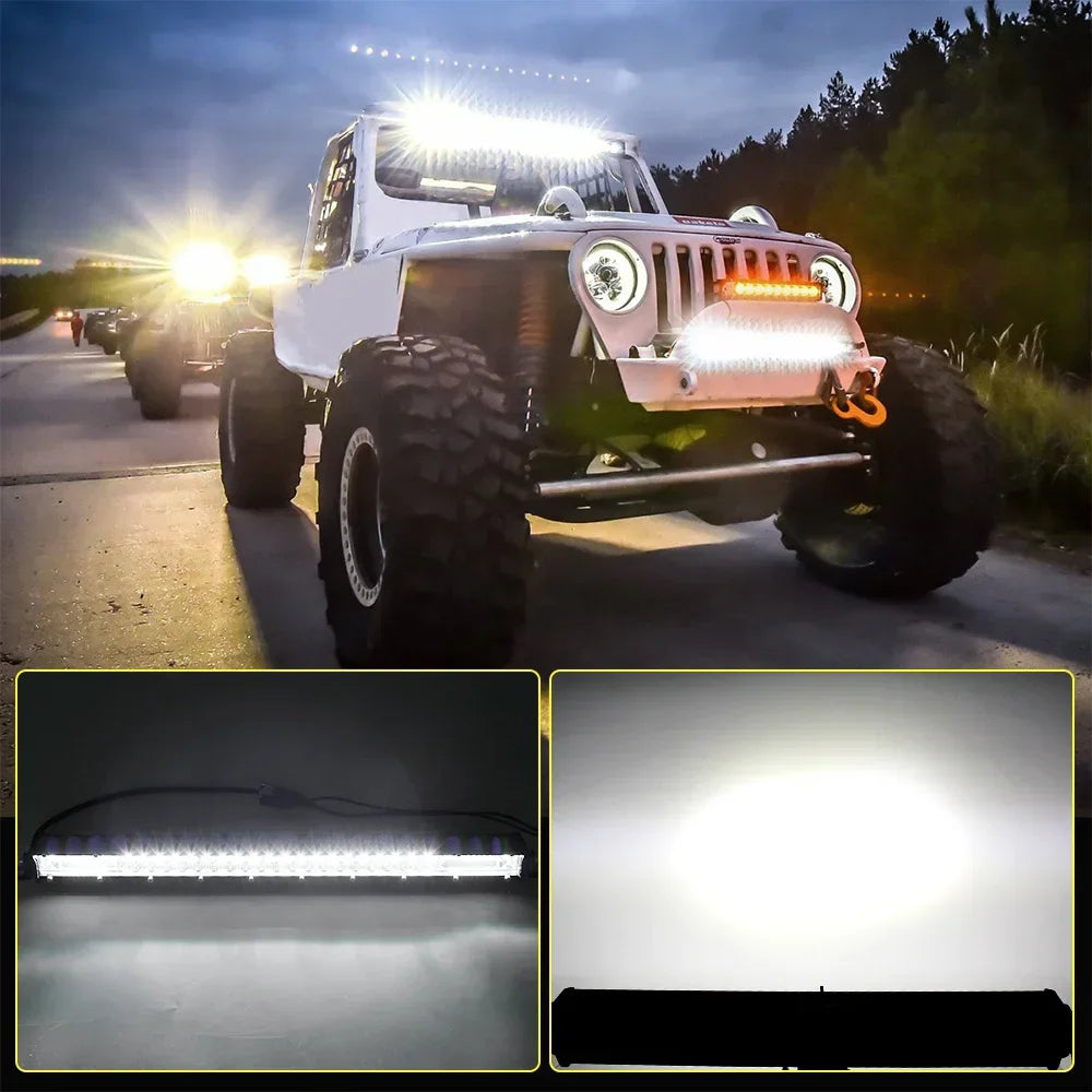 6D LED Light Bar 2-Row 4x4 12V/24V