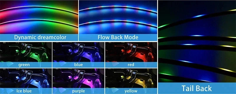 طقم إضاءة داخلية RGB 22 في 1 لسيارات BMW الفئة الثالثة
