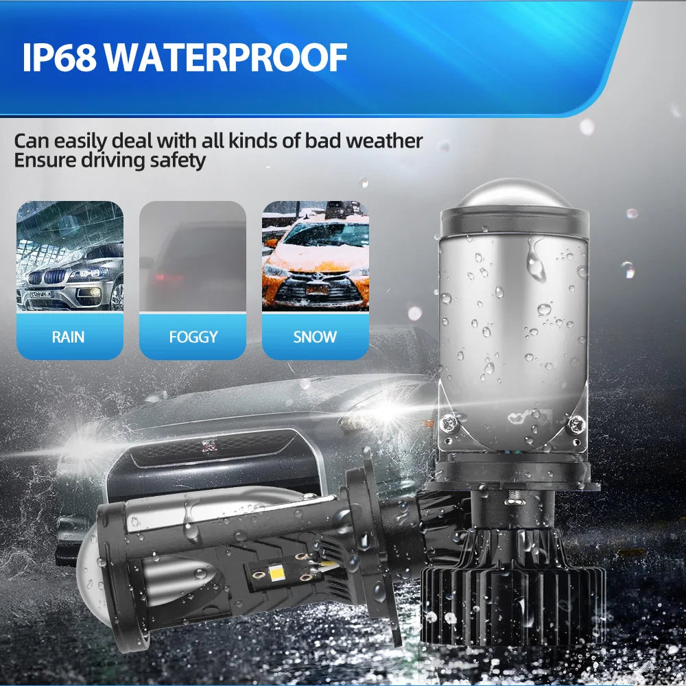 H4 LED Projector Lens 180W Canbus