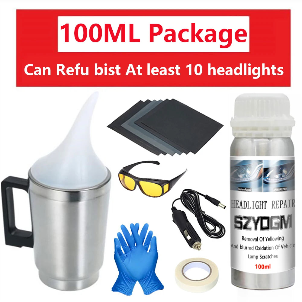 Car Headlight Restoration Kit
