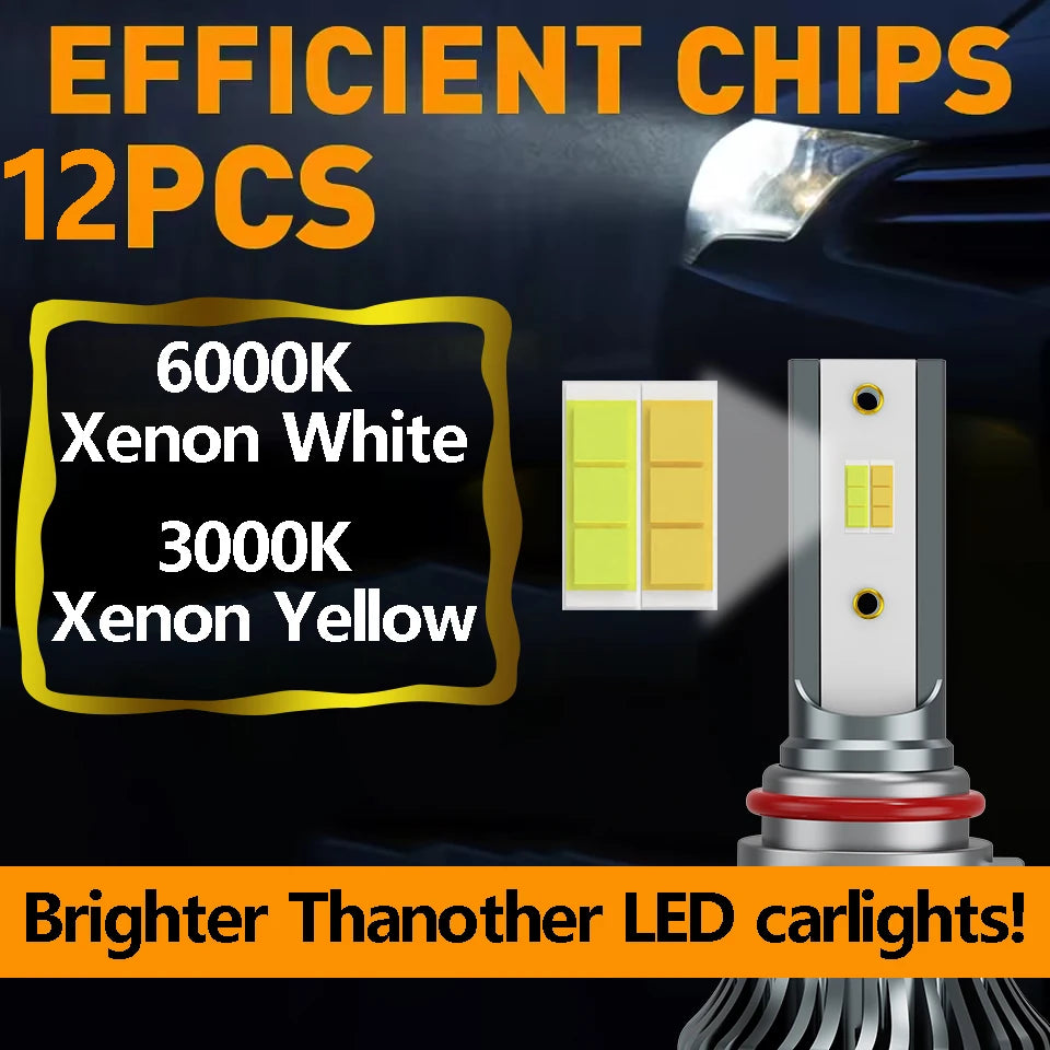 Heyword 3-Color LED Headlight 500W Canbus