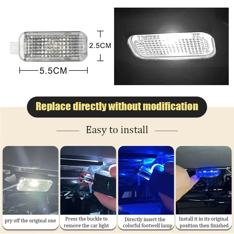طقم إضاءة محيطية LED للأقدام من أودي