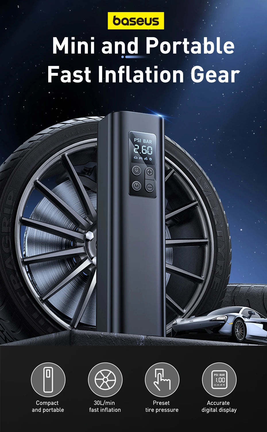 Baseus 12V Tire Inflator