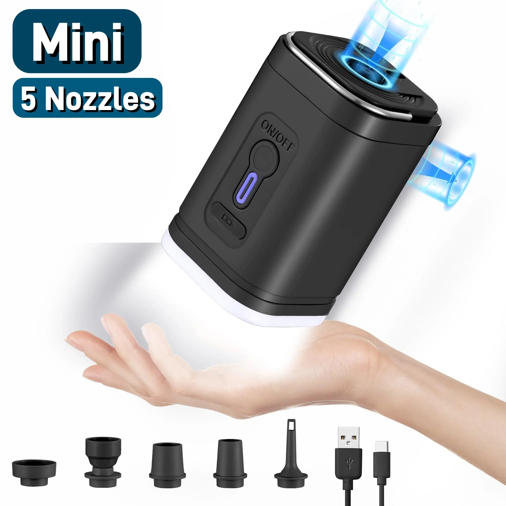 Mini Portable Air Pump 1300mAh