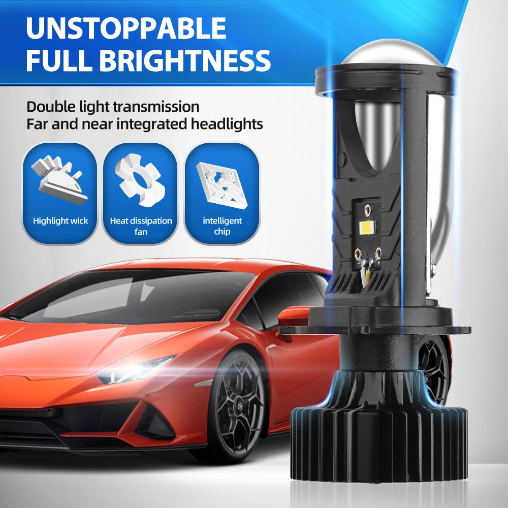 H4 LED Projector Lens 180W Canbus