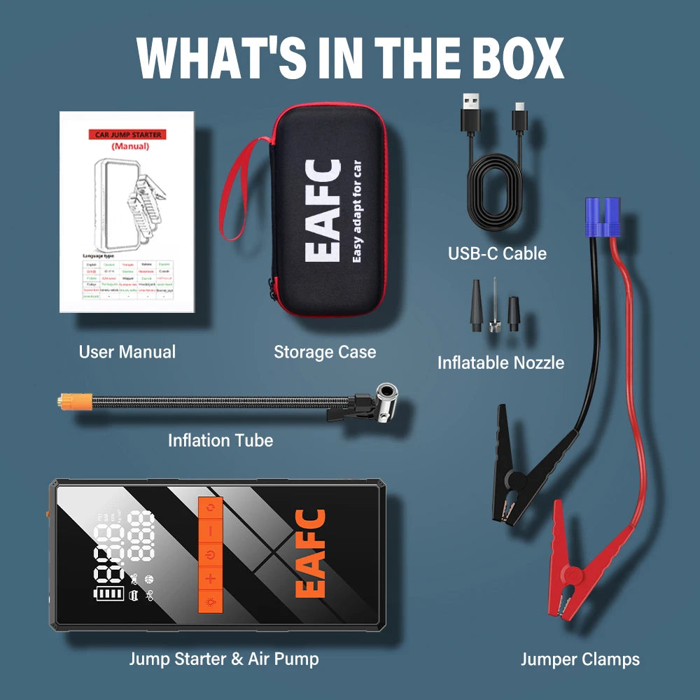 4-in-1 Car Jump Starter & Air Compressor