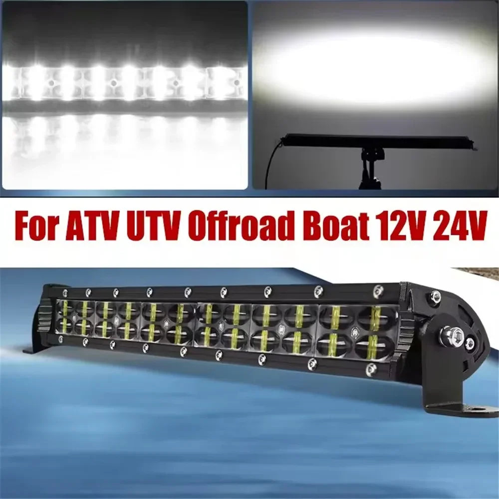شريط إضاءة LED ثلاثي الأبعاد بصفين 4x4 12 فولت/24 فولت