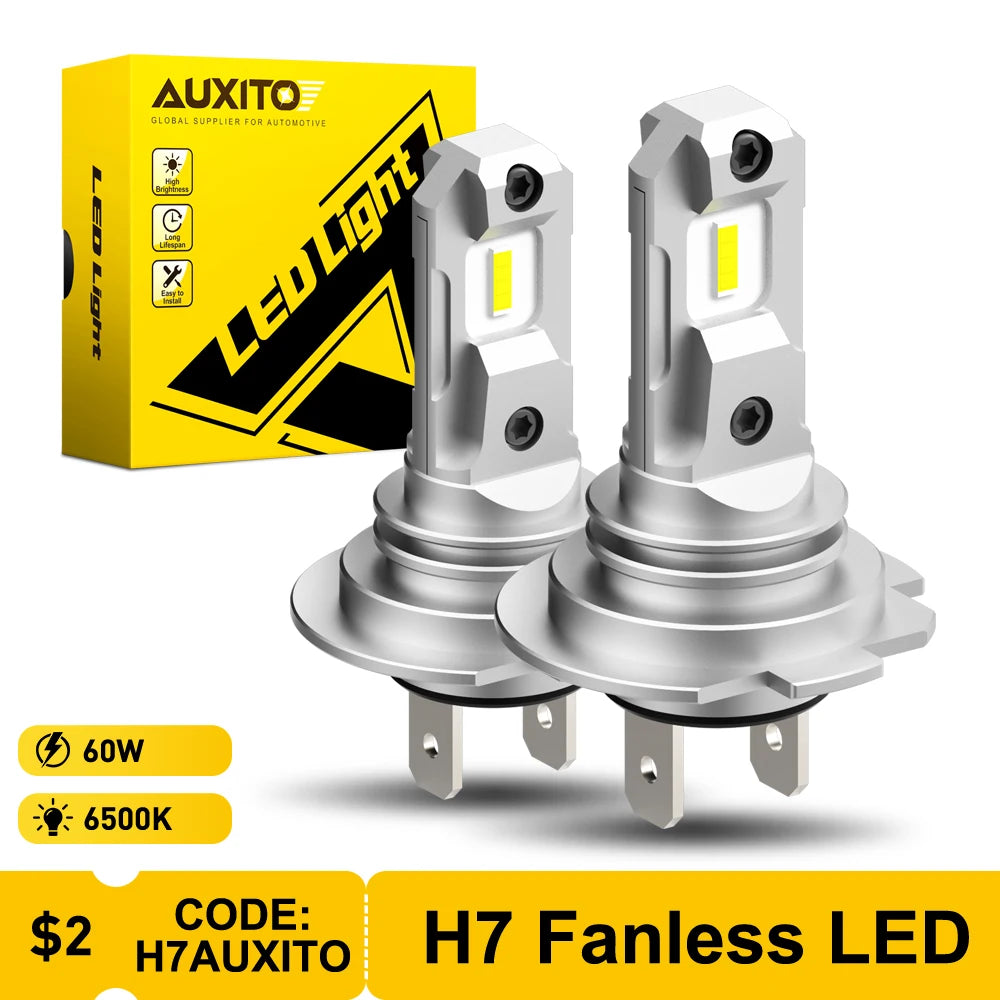 AUXITO H7 LED Headlight 6500K Fanless