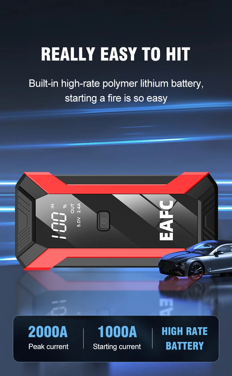 Portable 2000A Jump Starter 12V