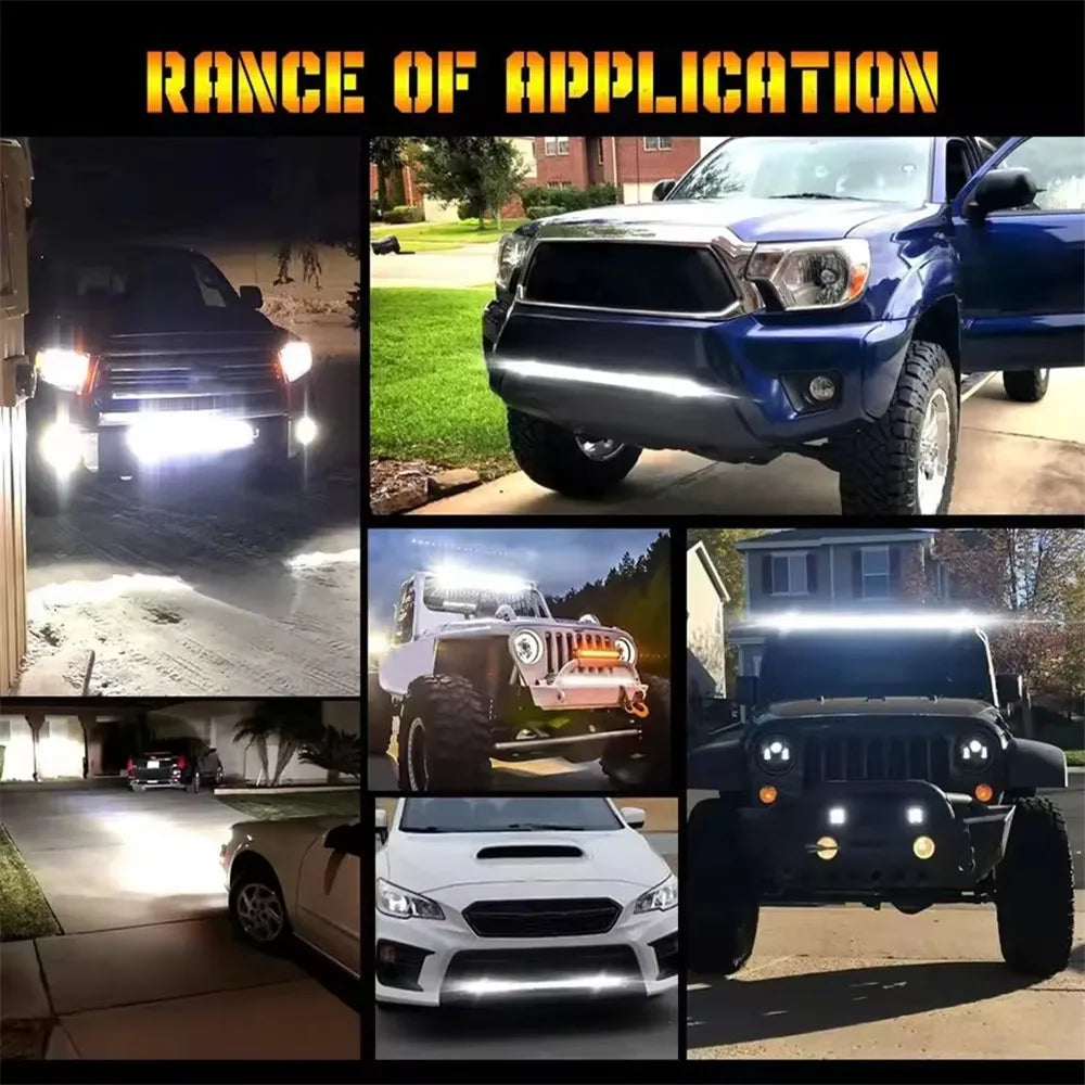 6D LED Light Bar 2-Row 4x4 12V/24V