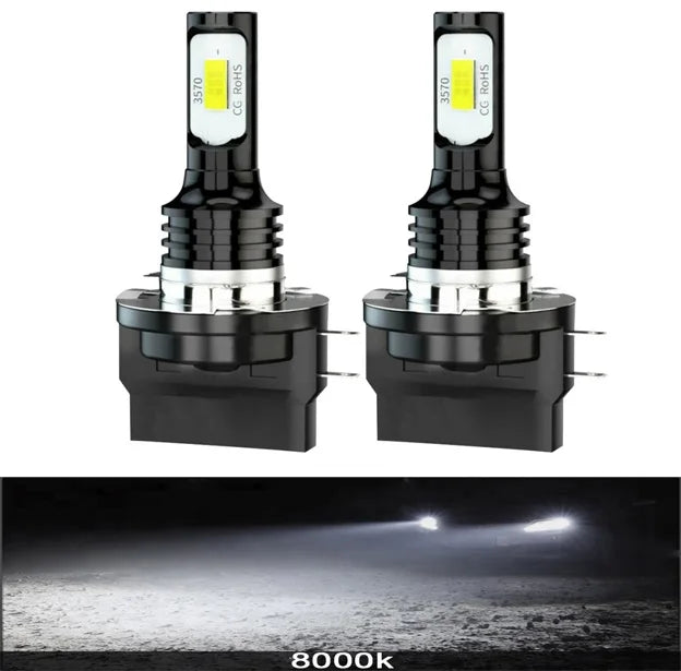 H15/H11B مصباح أمامي LED 30000 لومن (قطعتان)