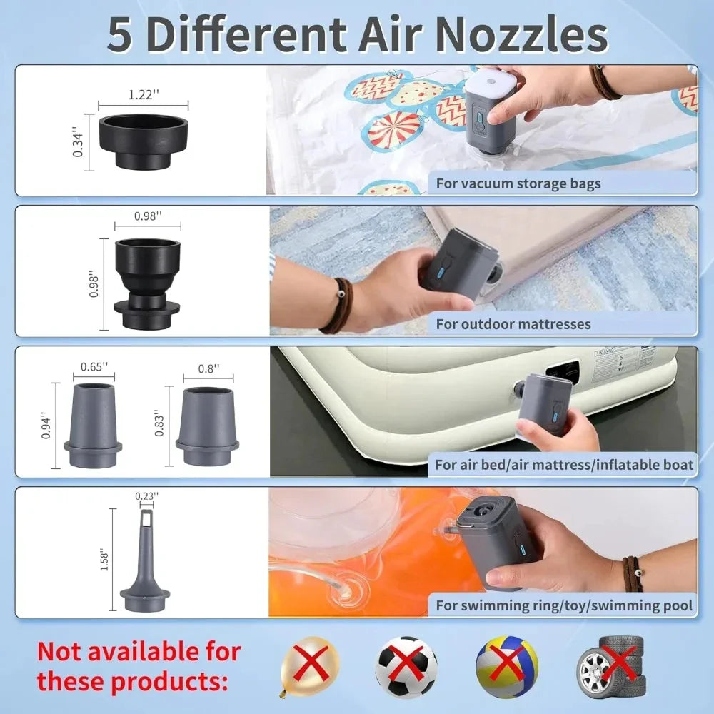 Mini Portable Air Pump 1300mAh