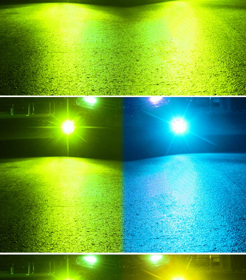 H11 Dual Color LED Laser Fog Light