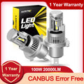 مصباح أمامي LED من AUXITO بقوة 20000 لومن و100 واط مع ناقل CANbus