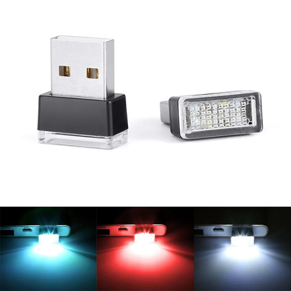 إضاءة LED محيطية صغيرة بمنفذ USB (قطعتان/10 قطع)