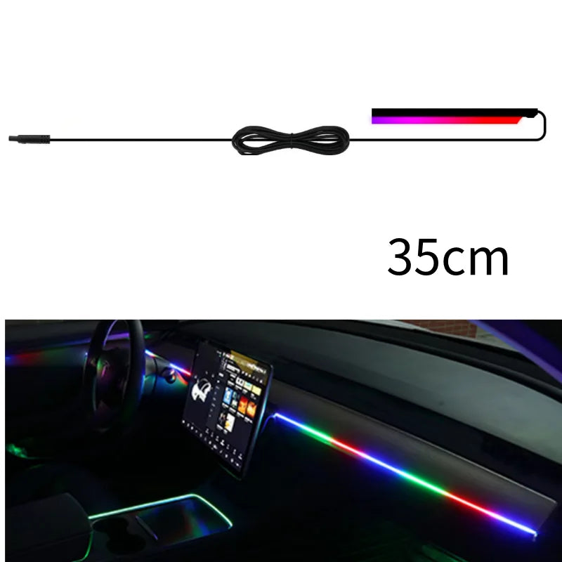 شريط إضاءة محيطي لسقف السيارة بطول 110 سم RGB