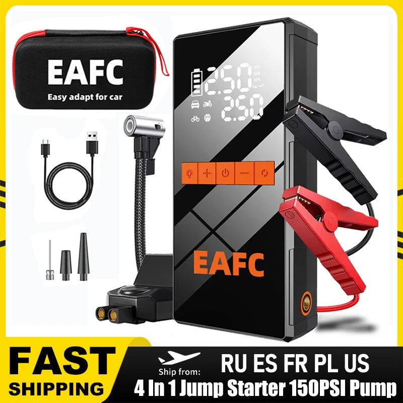 4-in-1 Car Jump Starter & Air Compressor