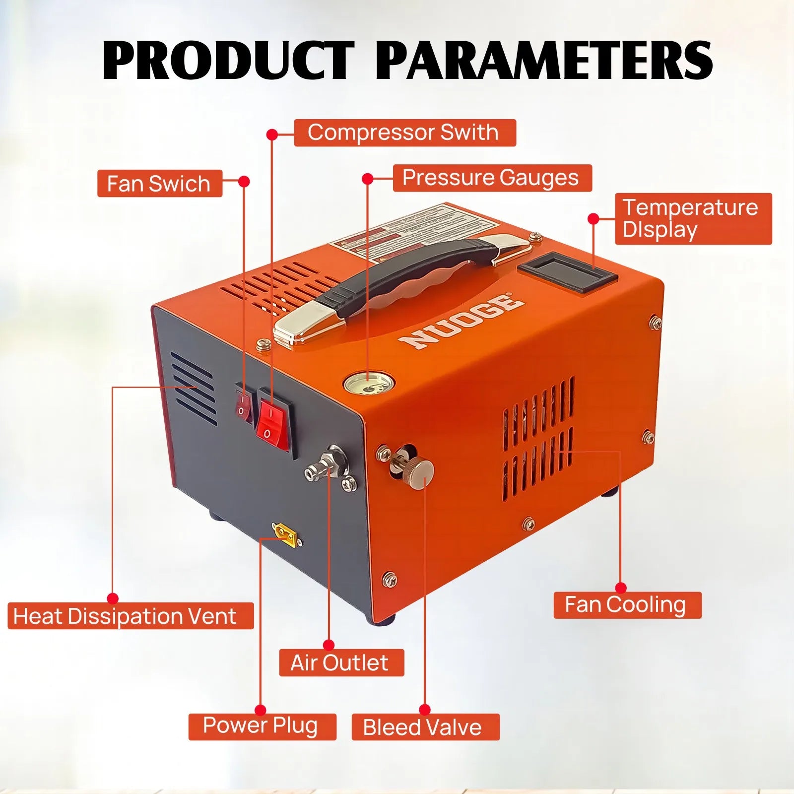 NUOGE PCP Air Compressor 4500PSI