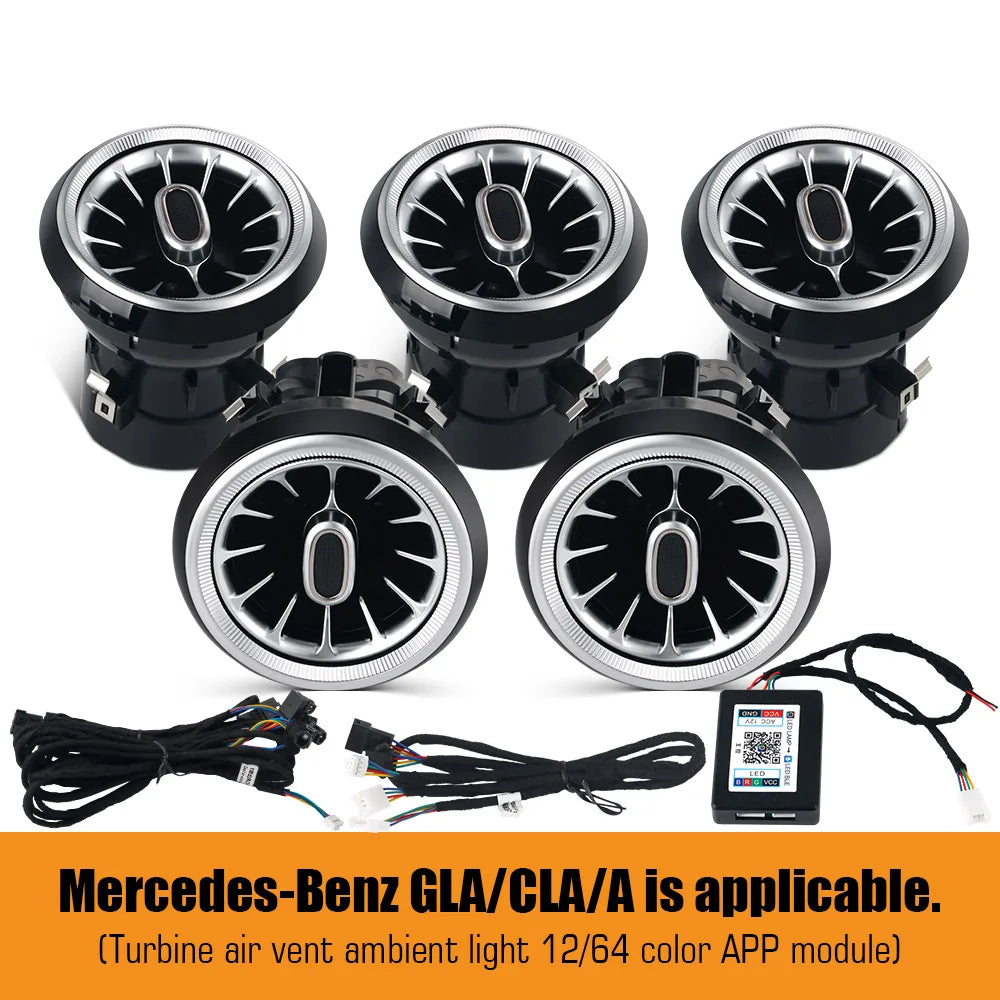 Mercedes Ambient Air Vent LED 64 Colors