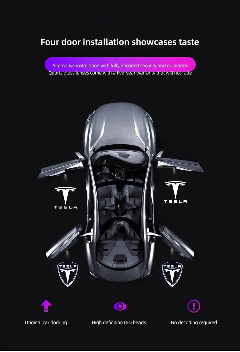 Tesla Door Logo Projector Lights (2PCS)