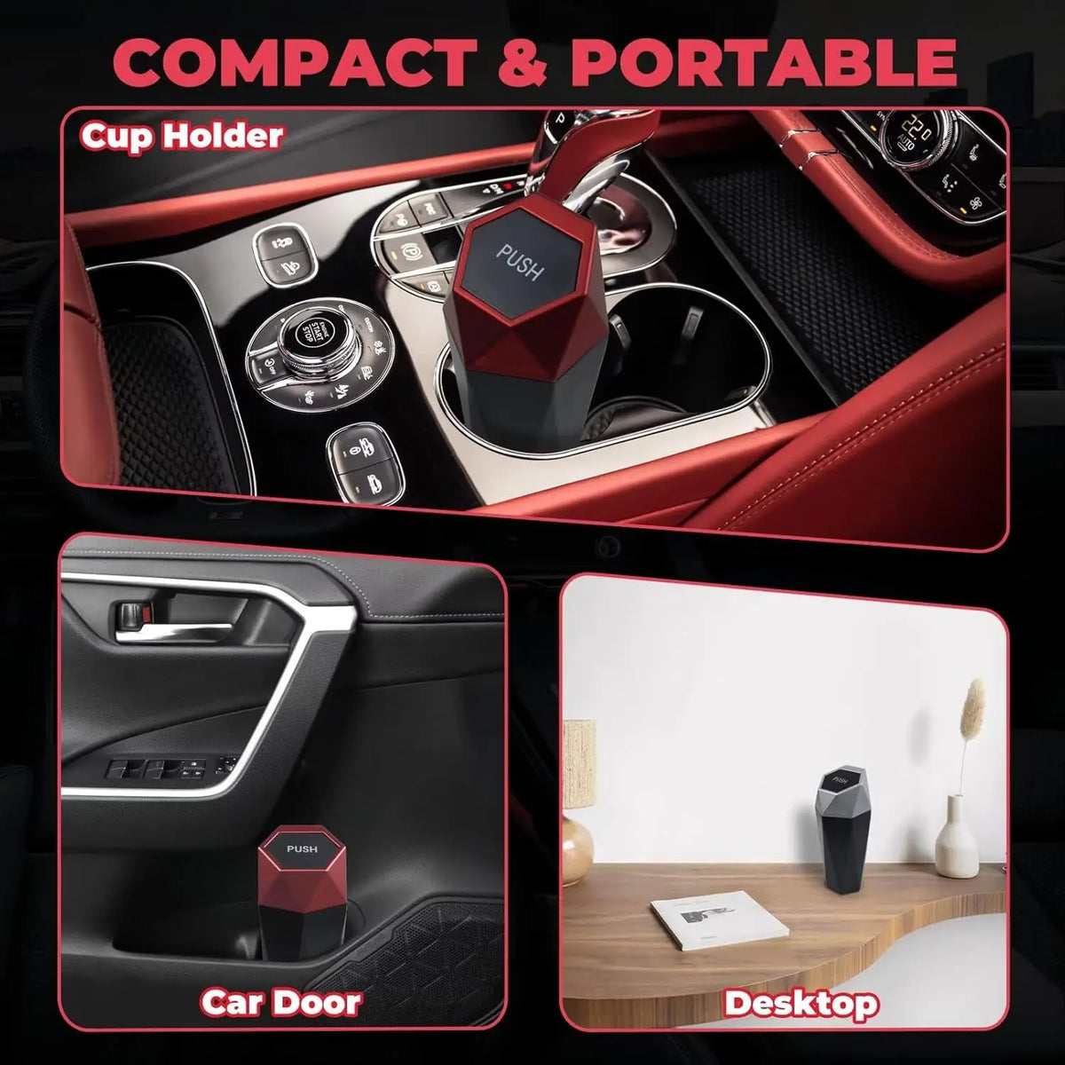 Mini Car Trash Can with Lid